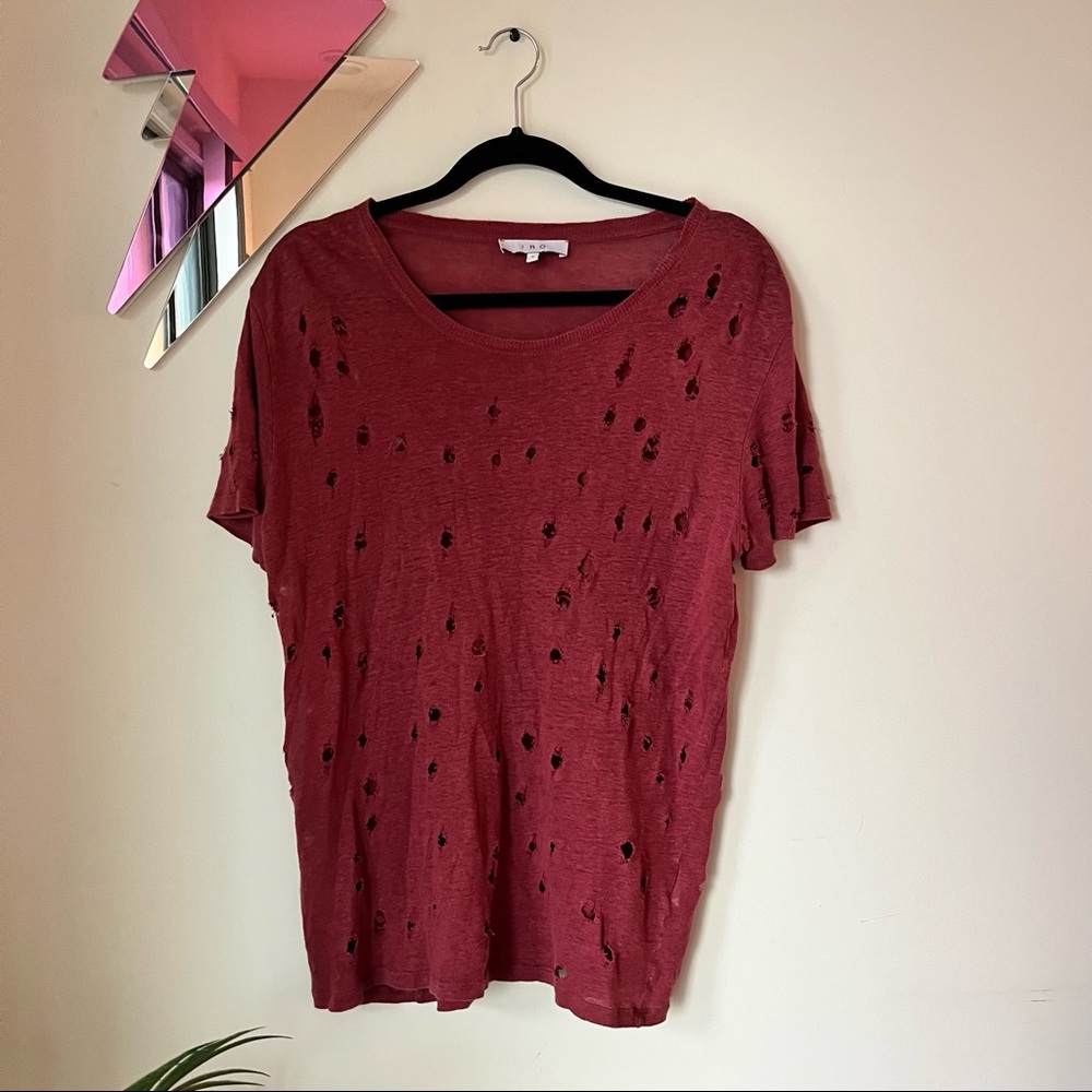 #328 IRO Clay Distressed Linen T Shirt